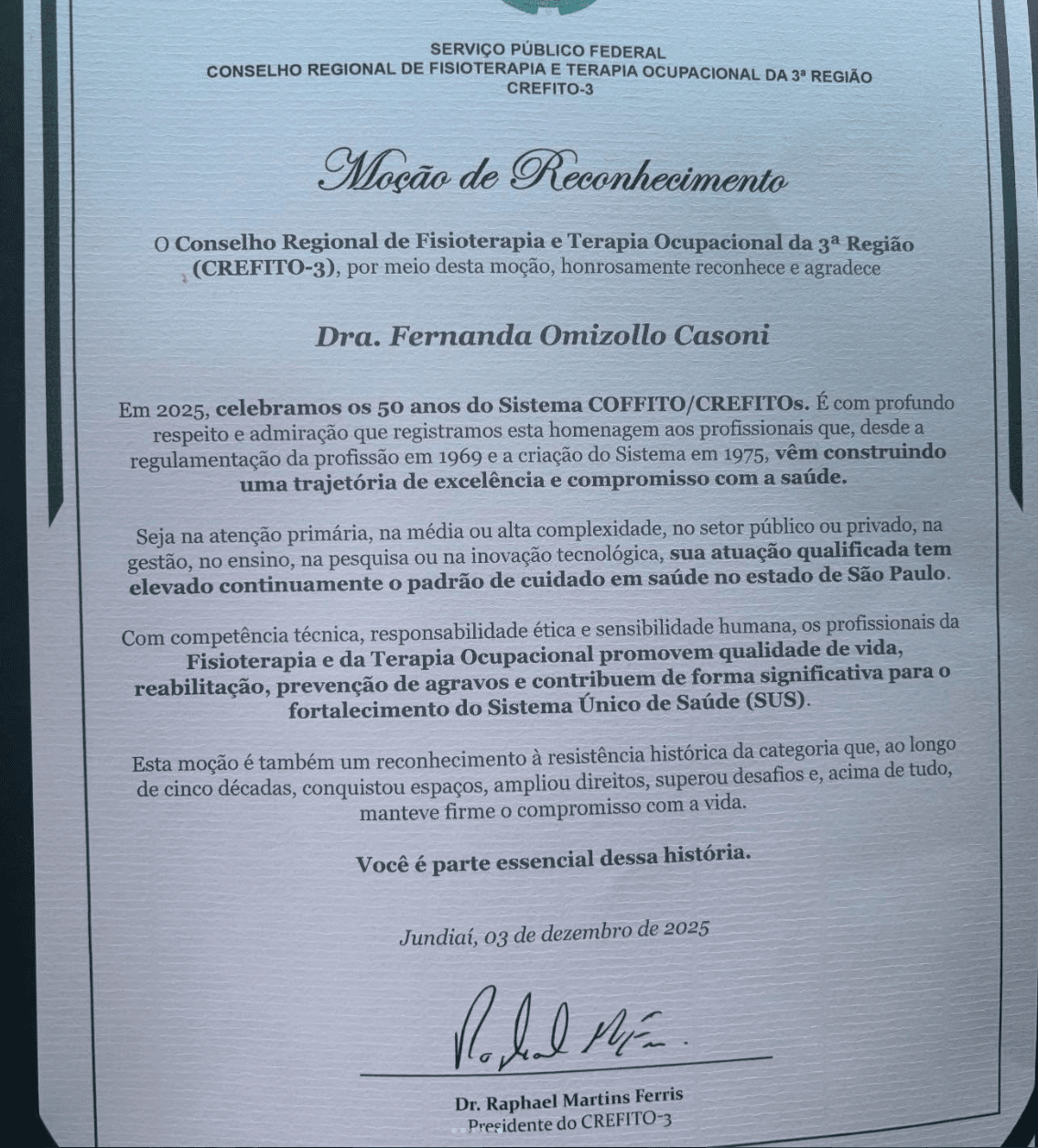 Dra. Fernanda Omizollo - Profissional